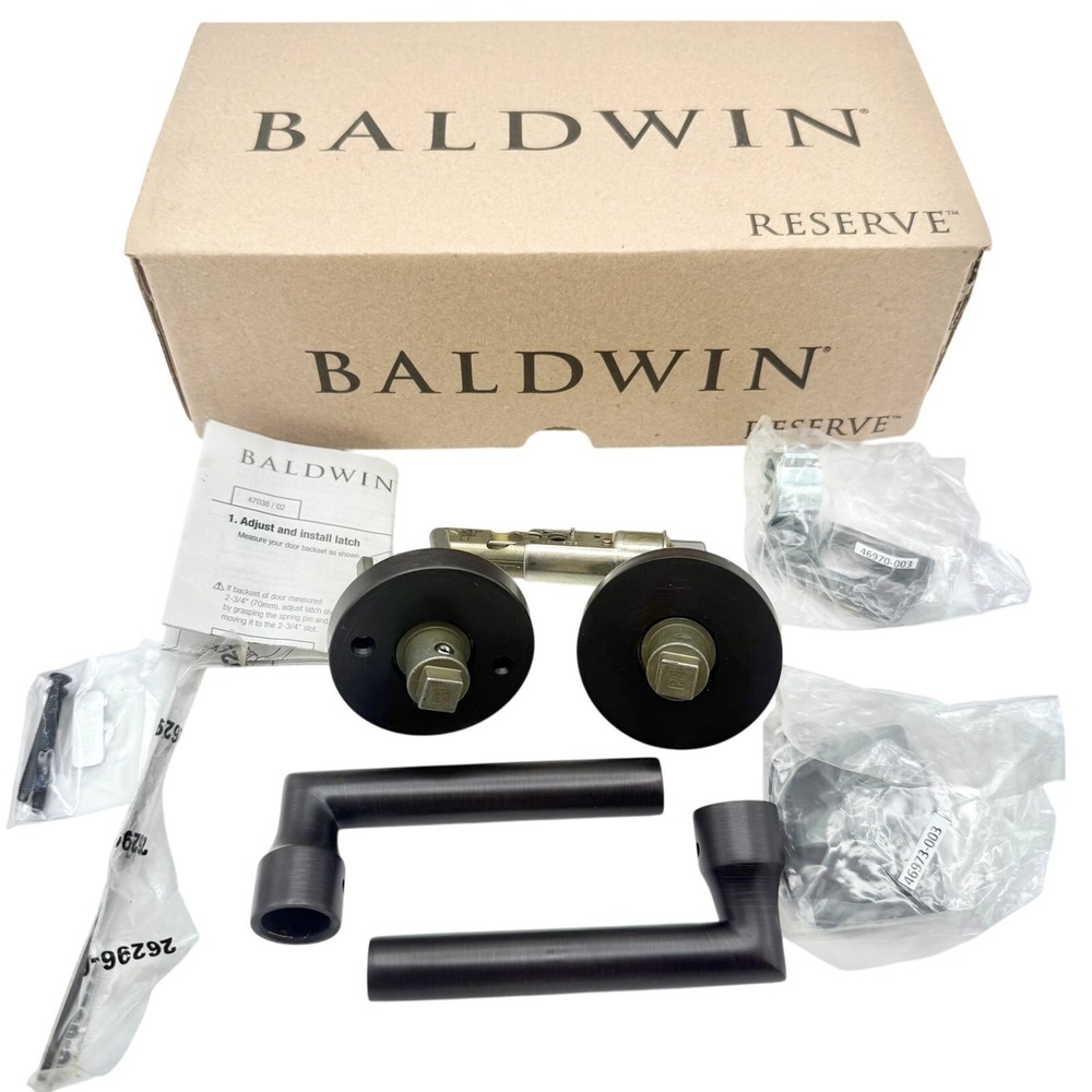 Baldwin Reserve Tube Passage Door Lever Set Venetian Bronze 9BR3520-187 Open Box